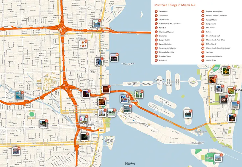 Mapa de Miami y alrededores